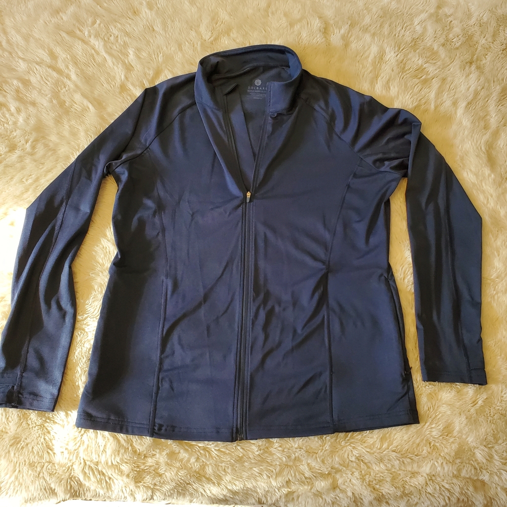 Women's Navy Full-Zip Sweatshirt